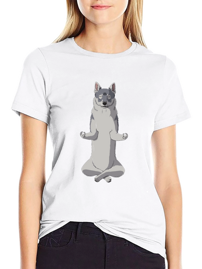 Yoga Dog Black T-Shirt - Meditating Canine Cool