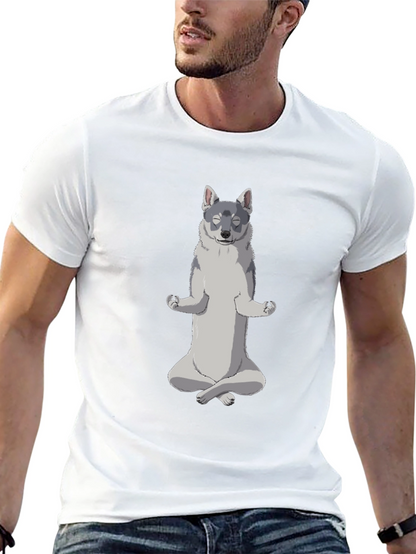 Yoga Dog Black T-Shirt - Meditating Canine Cool
