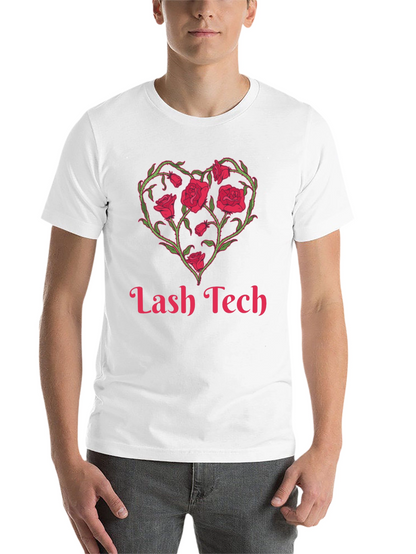 Lash Tech Rose Heart Graphic T-Shirt