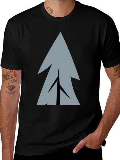 Geometric Tree Graphic Print T-Shirt