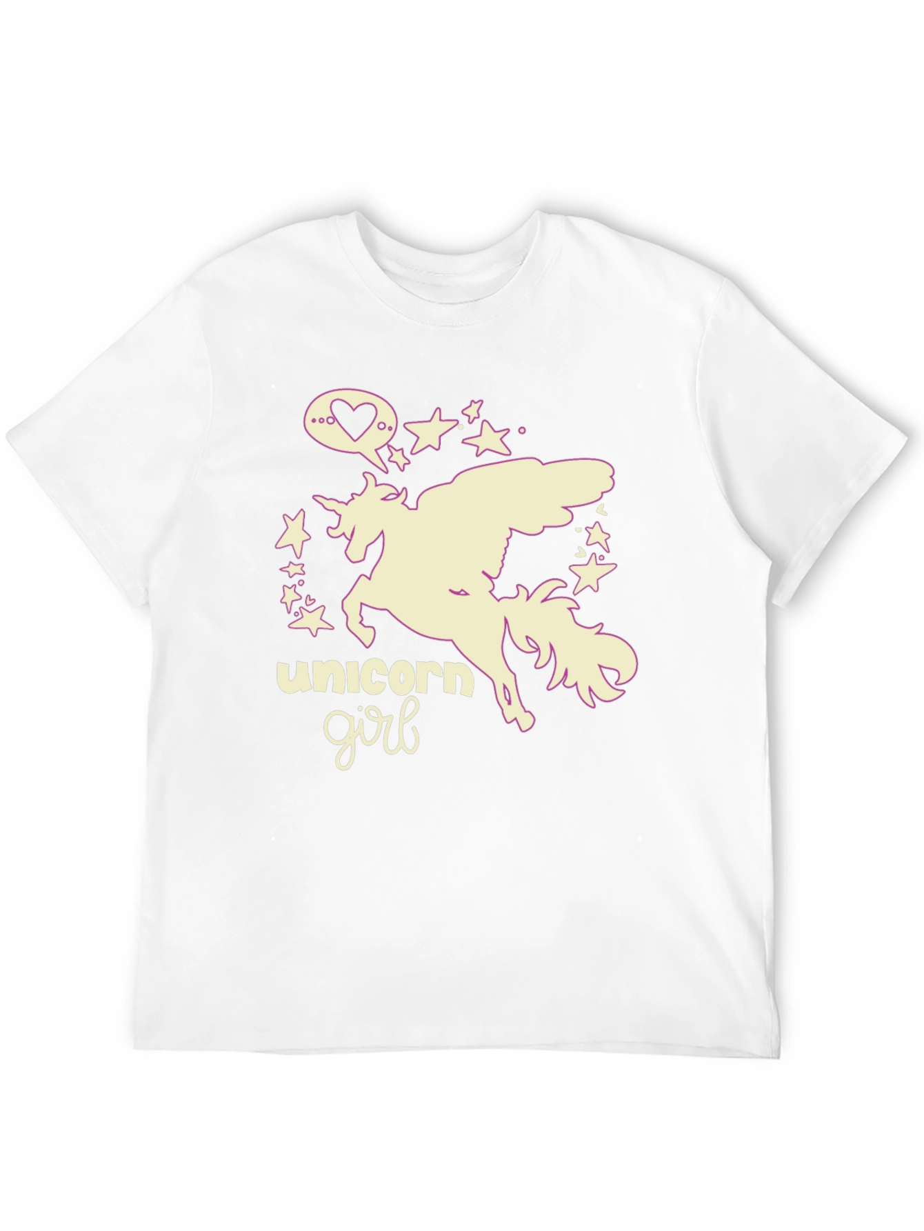 Unicorn Girl Black Graphic Tee