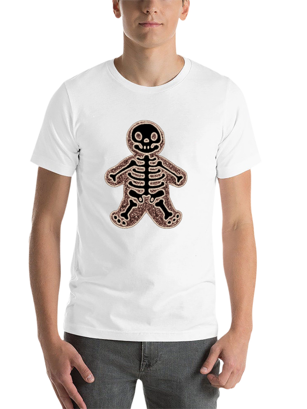 Gingerbread Skeleton Black T-Shirt