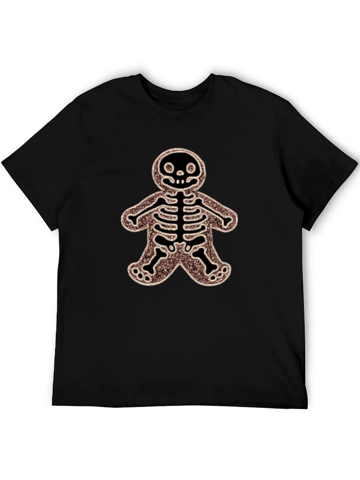 Gingerbread Skeleton Black T-Shirt