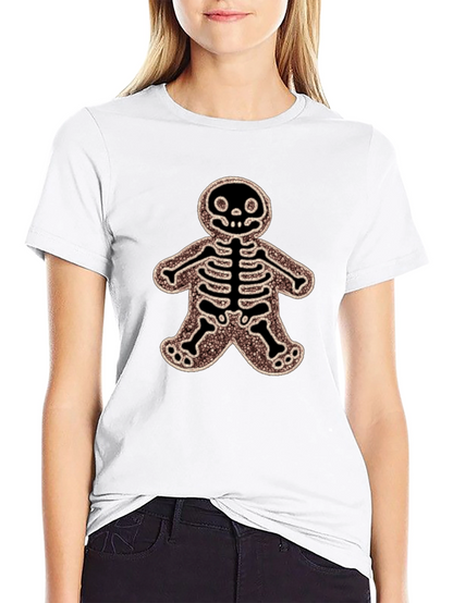 Gingerbread Skeleton Black T-Shirt