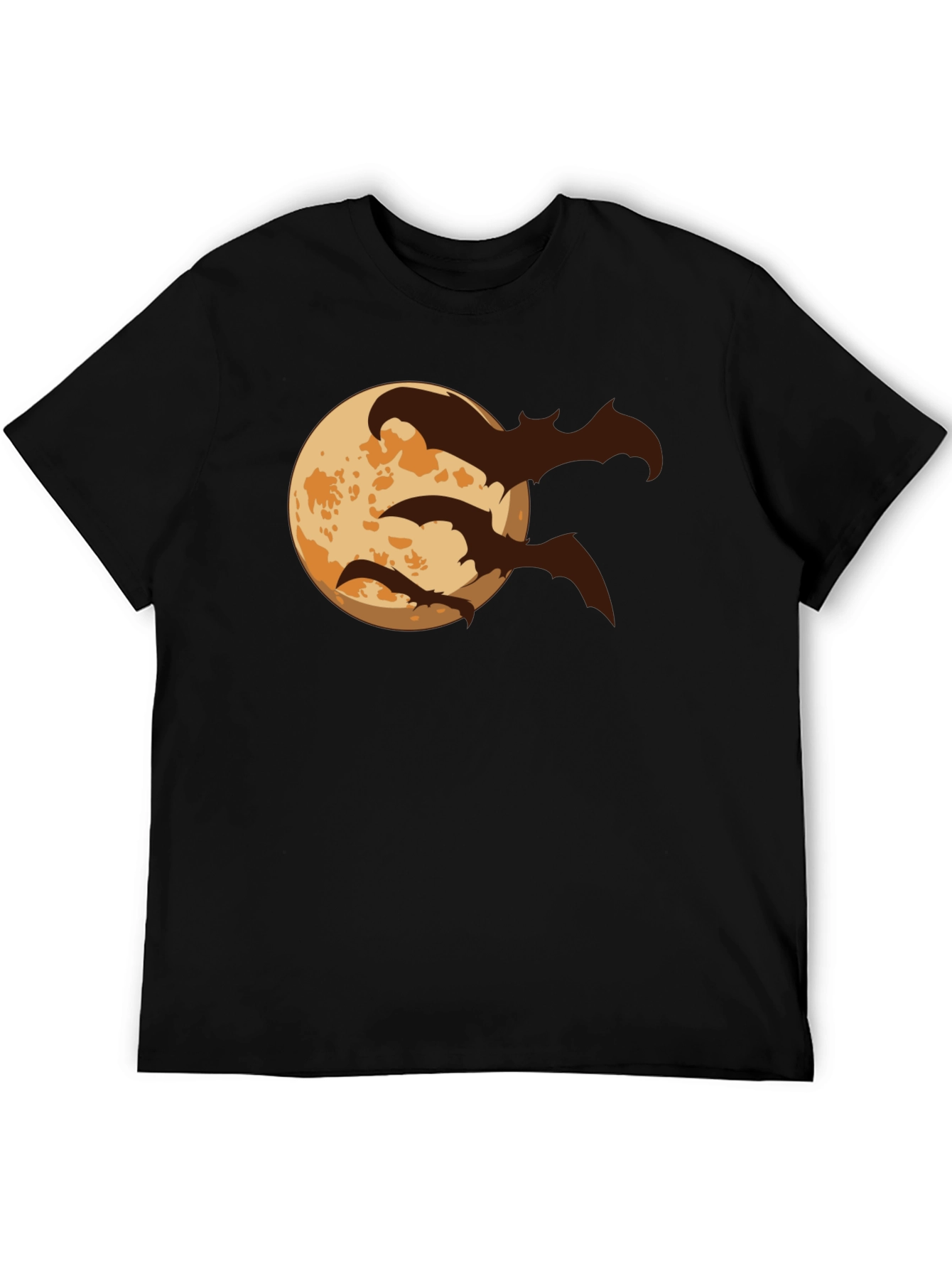 Halloween Moon Bats Graphic T-Shirt