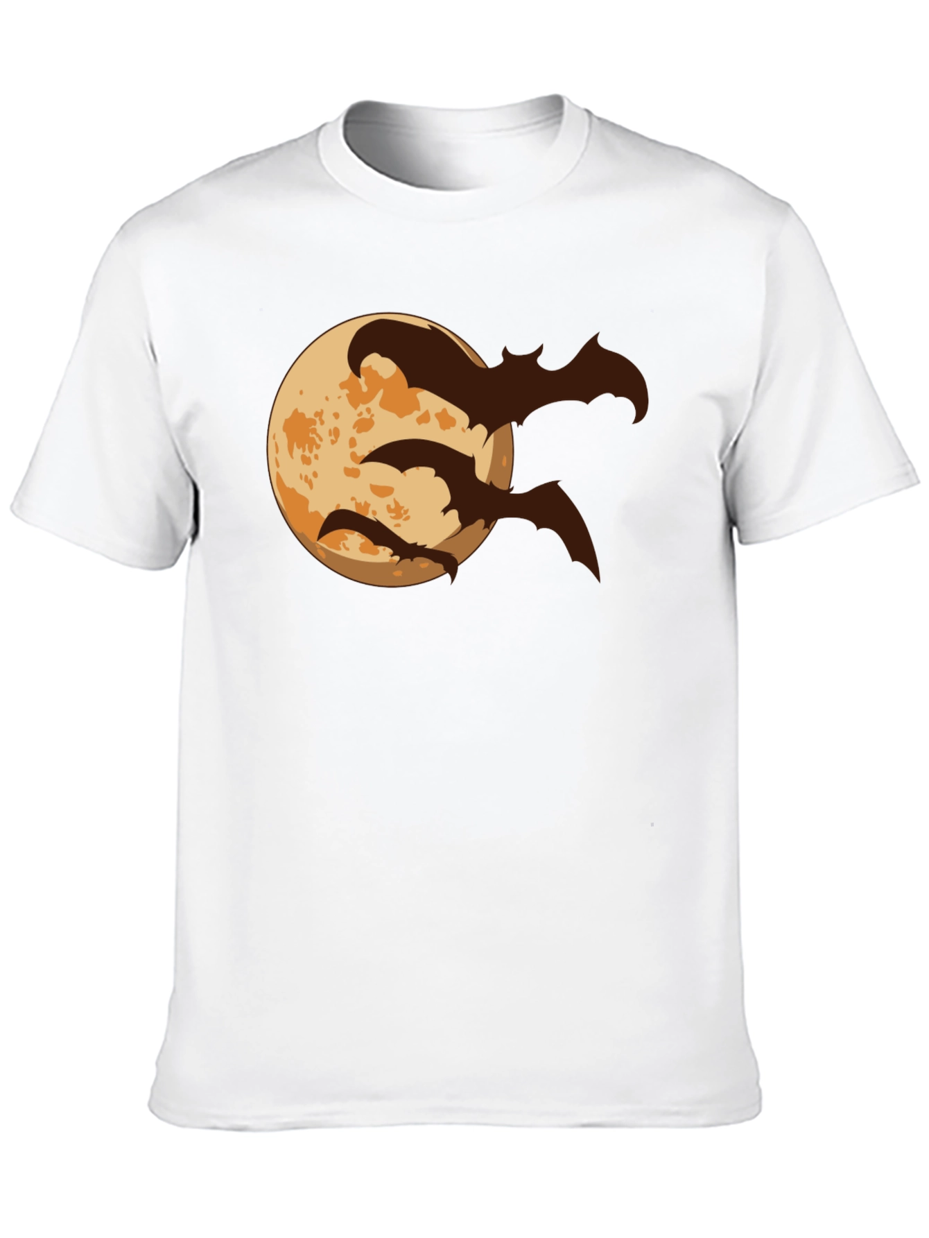 Halloween Moon Bats Graphic T-Shirt