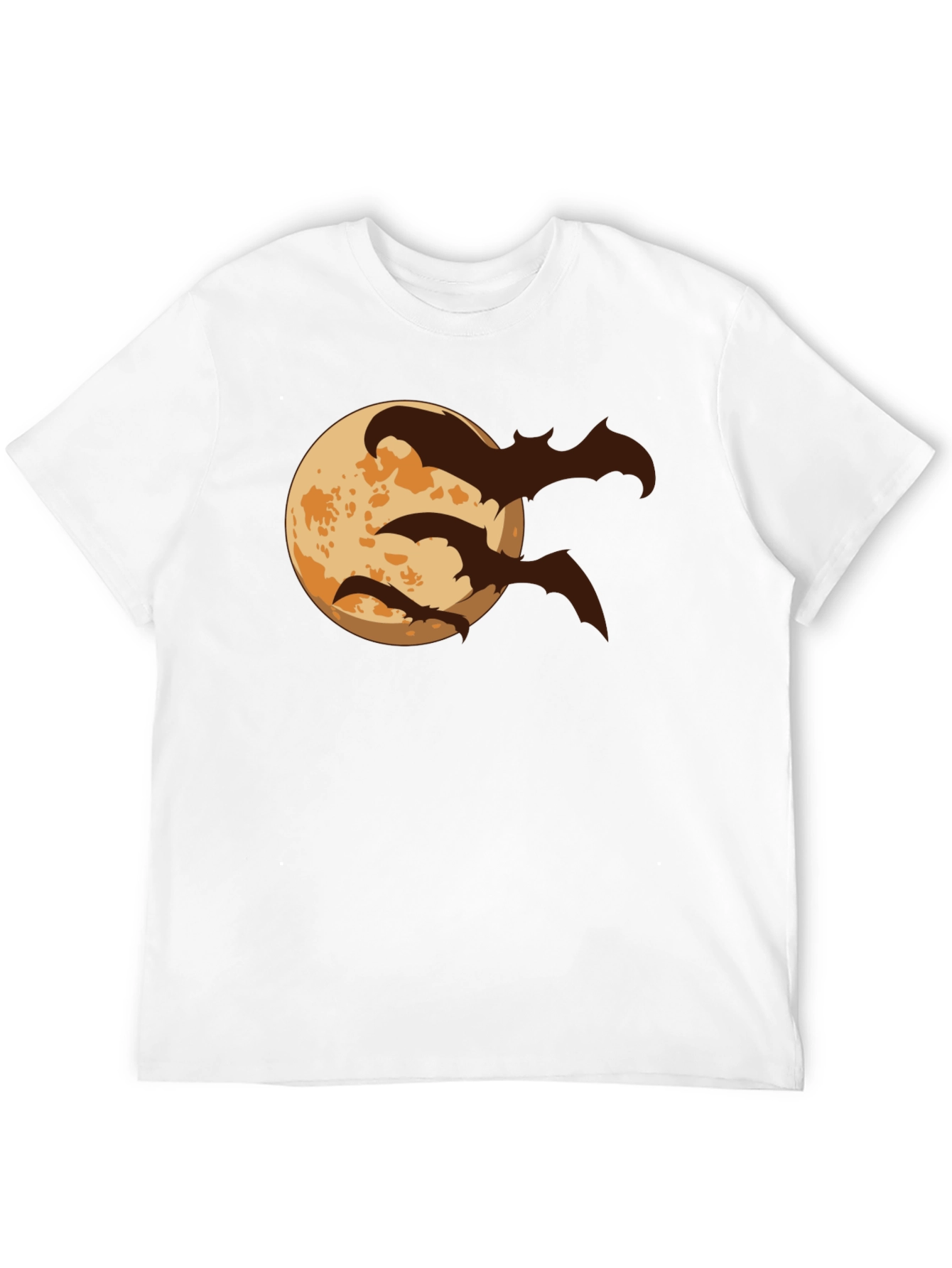 Halloween Moon Bats Graphic T-Shirt