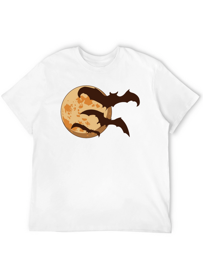 Halloween Moon Bats Graphic T-Shirt