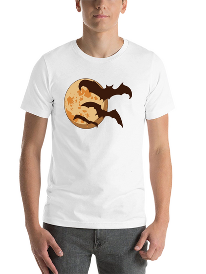 Halloween Moon Bats Graphic T-Shirt