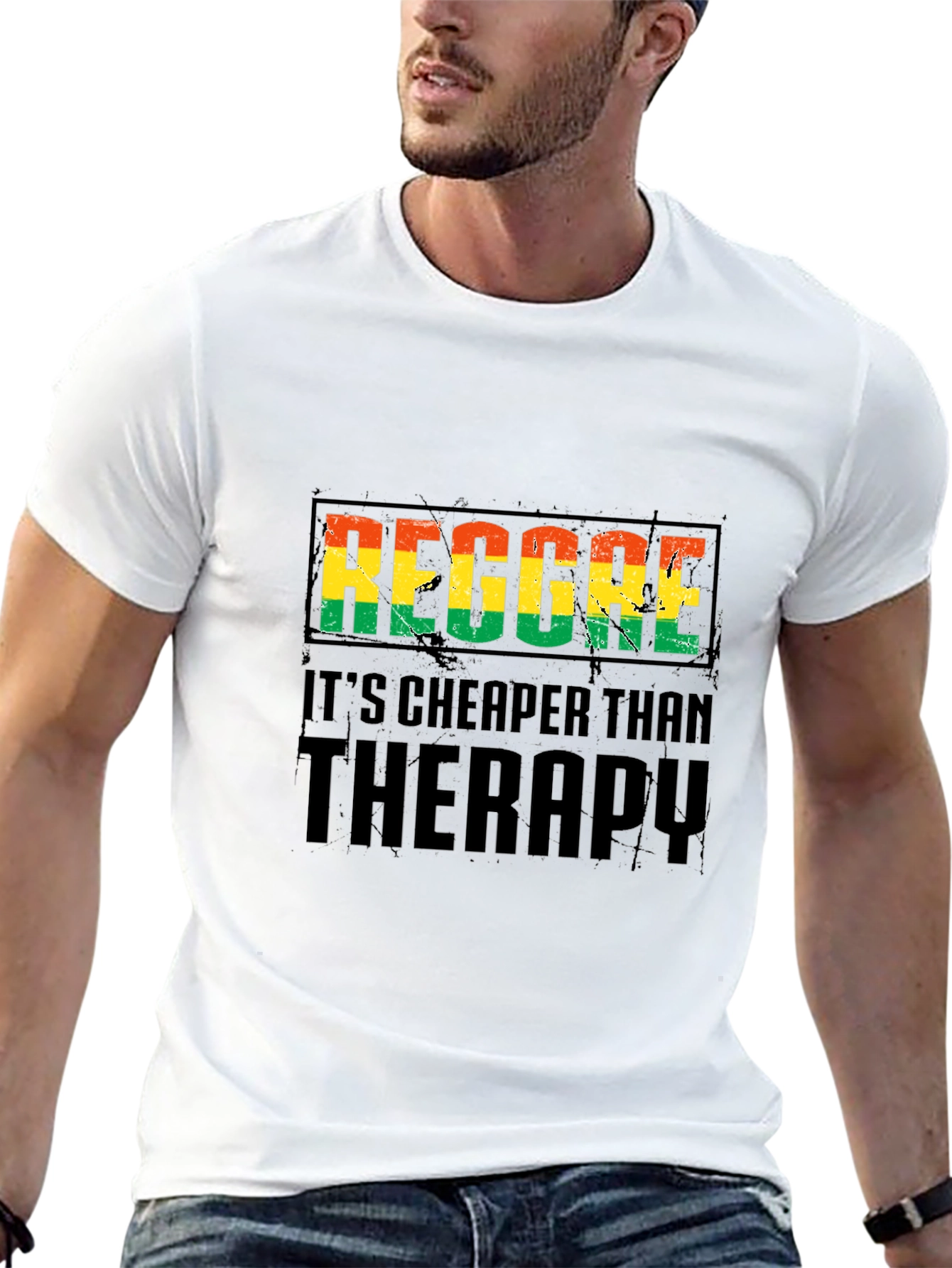 Reggae Cheaper Than Therapy Black T-Shirt