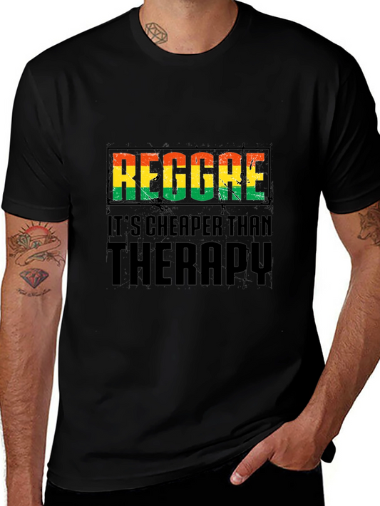 Reggae Cheaper Than Therapy Black T-Shirt