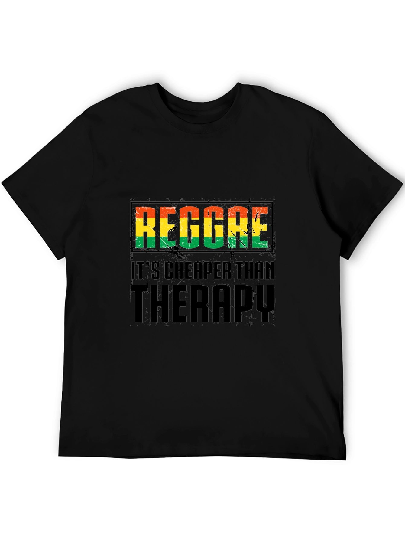 Reggae Cheaper Than Therapy Black T-Shirt