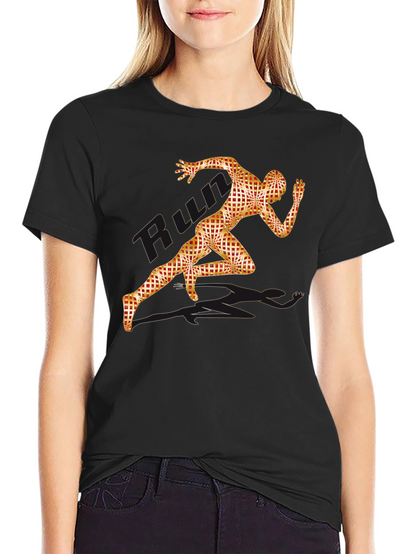 Mens Black Run Graphic Tee