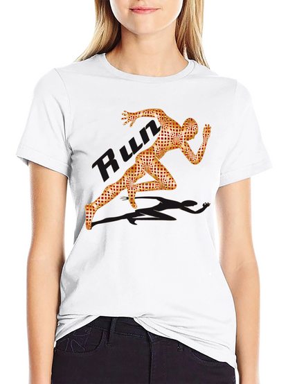 Mens Black Run Graphic Tee