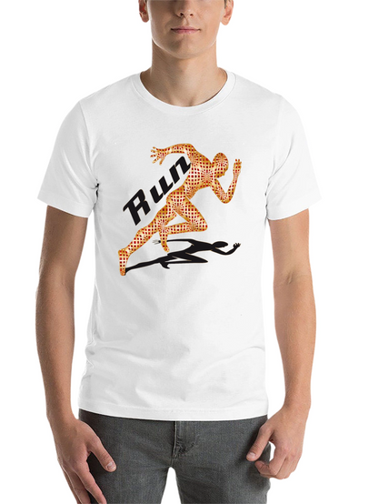 Mens Black Run Graphic Tee