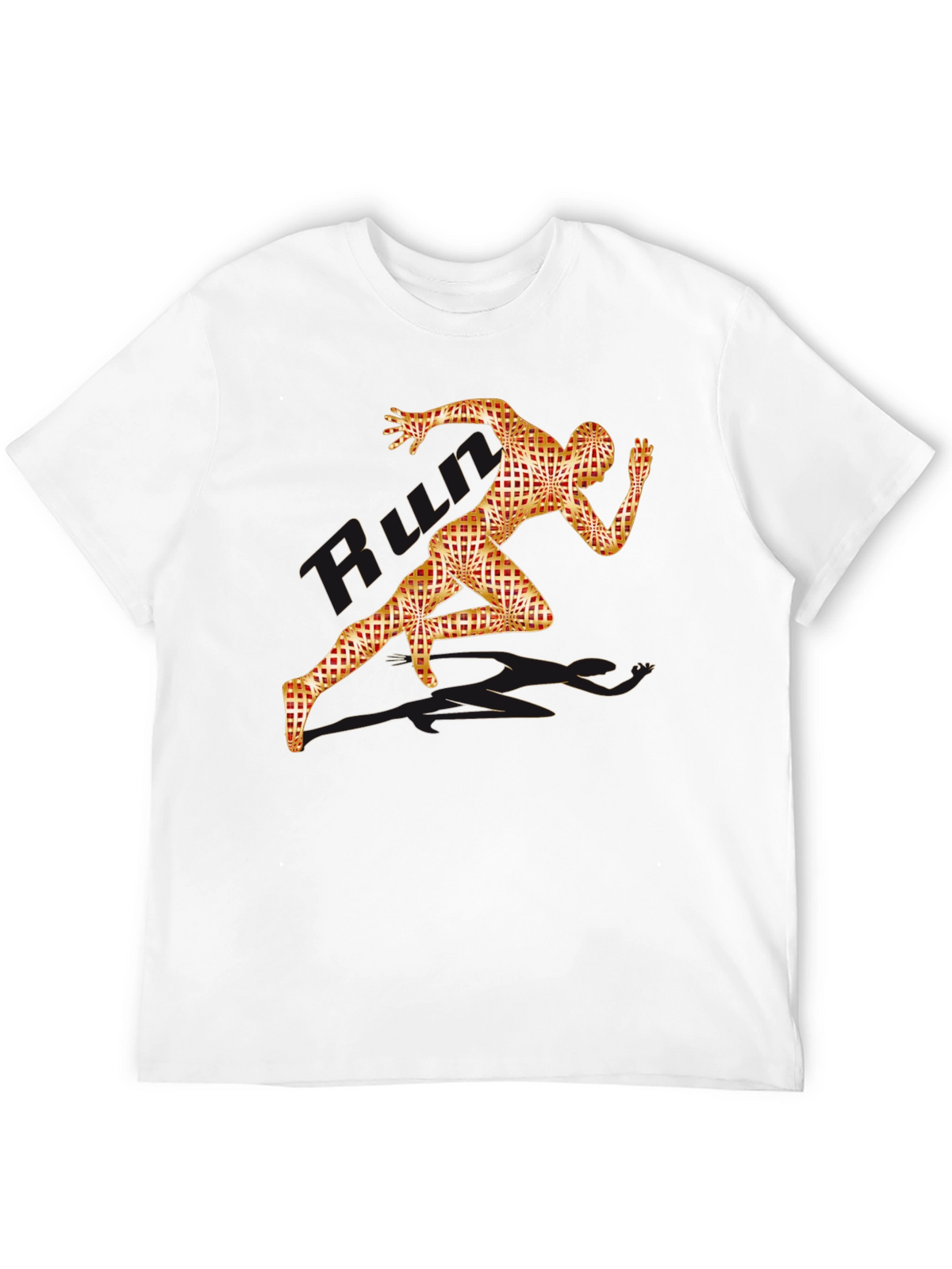Mens Black Run Graphic Tee