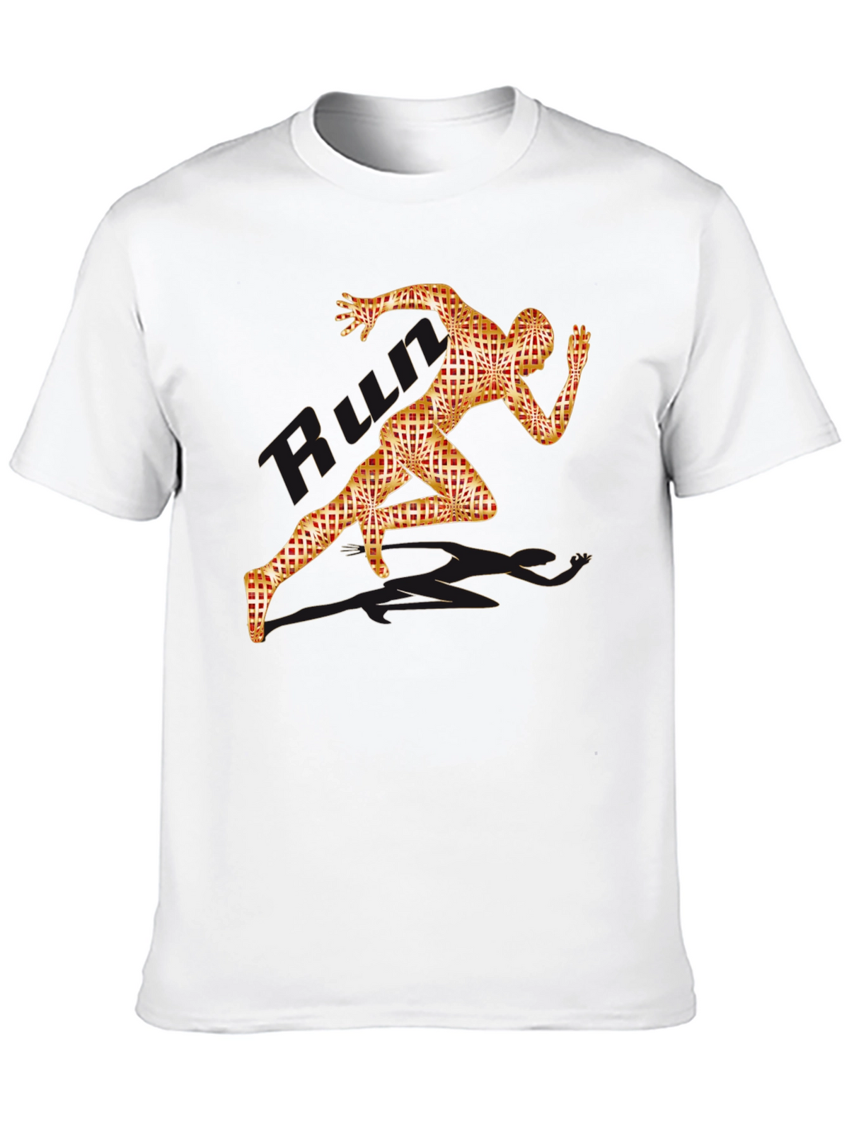 Mens Black Run Graphic Tee