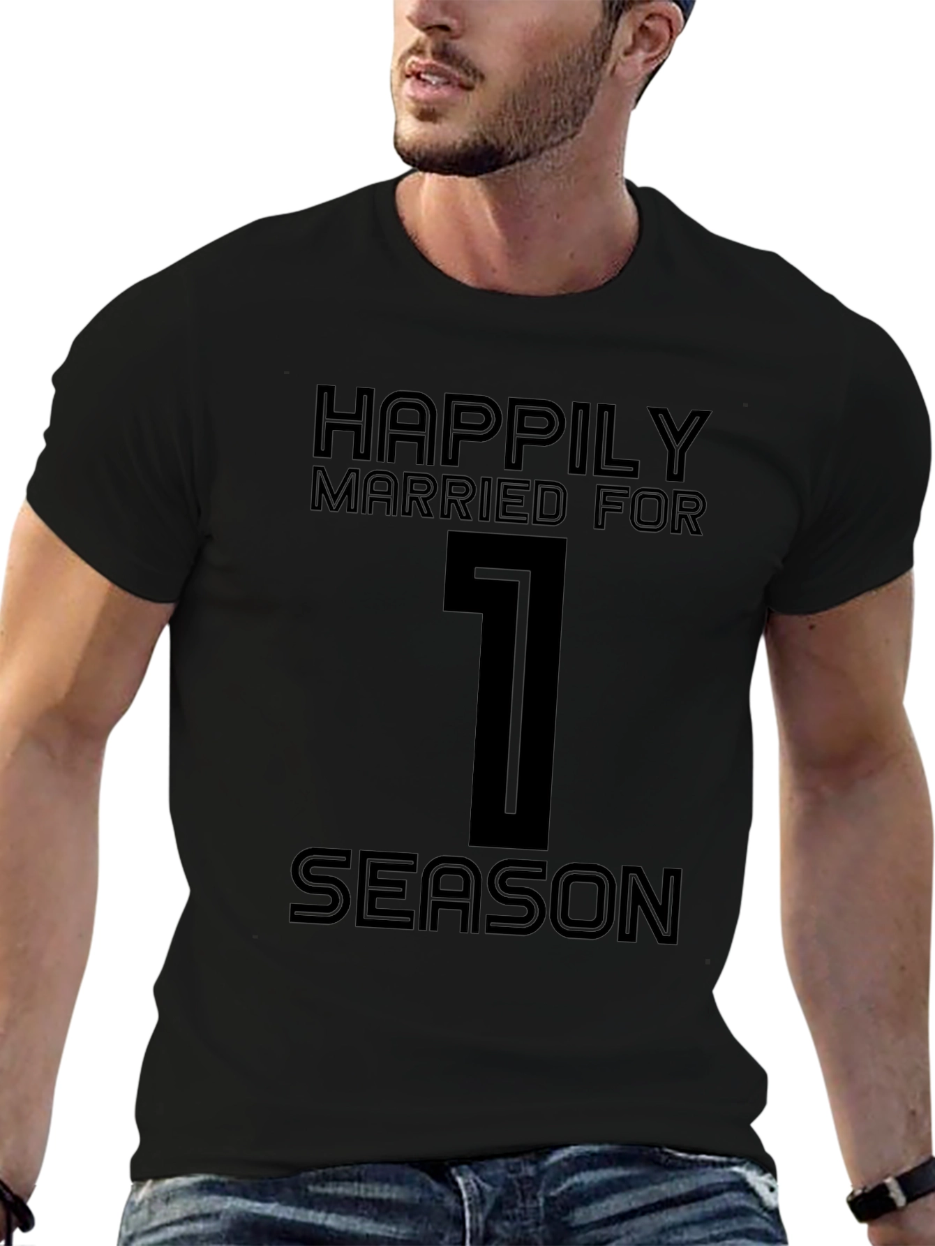Happily Married For 1 Season Black T-Shirt