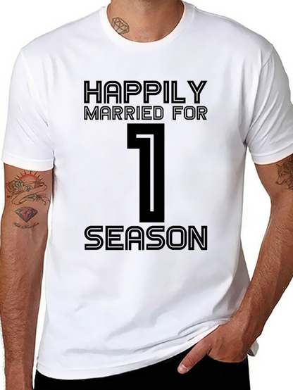 Happily Married For 1 Season Black T-Shirt
