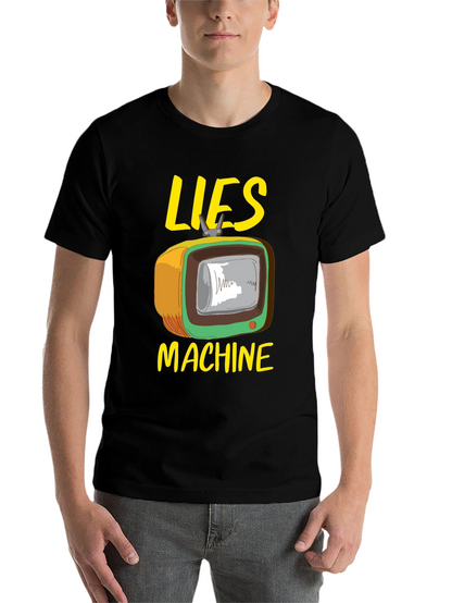 Lies Machine Graphic Tee - Retro TV Humor