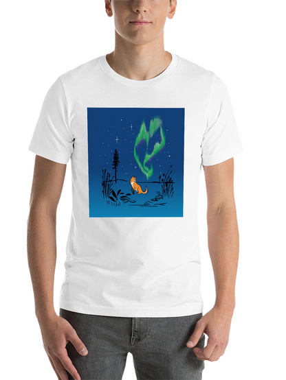 Fox & Aurora Borealis Graphic Tee
