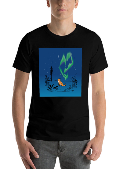 Fox & Aurora Borealis Graphic Tee