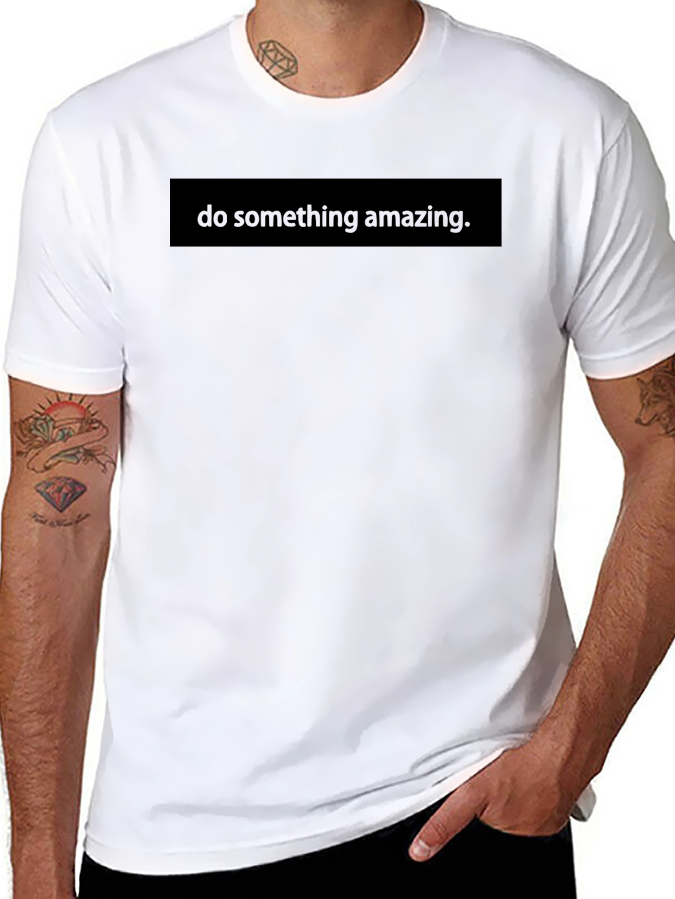 Inspirational Black T-Shirt - Do Something Amazing