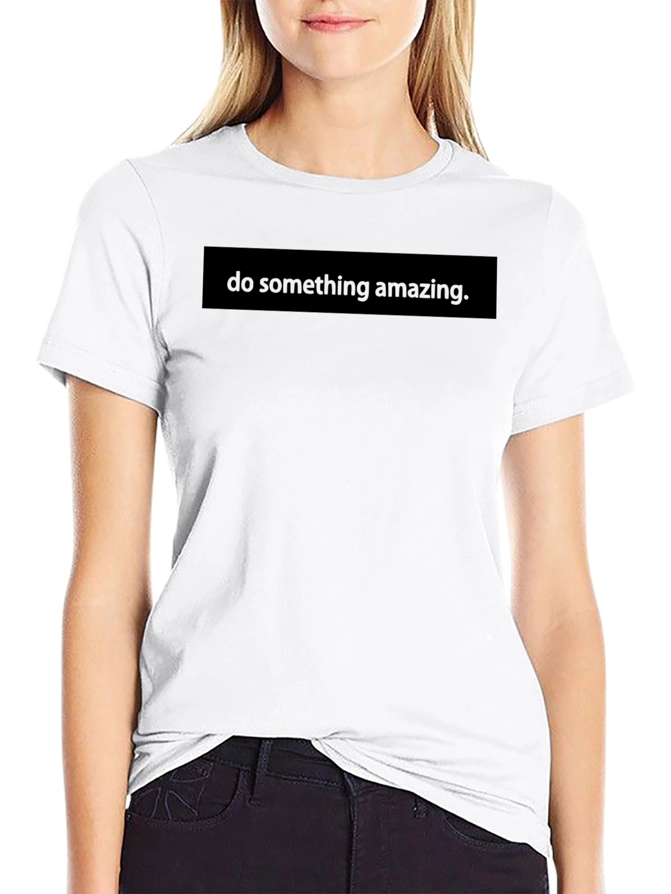 Inspirational Black T-Shirt - Do Something Amazing