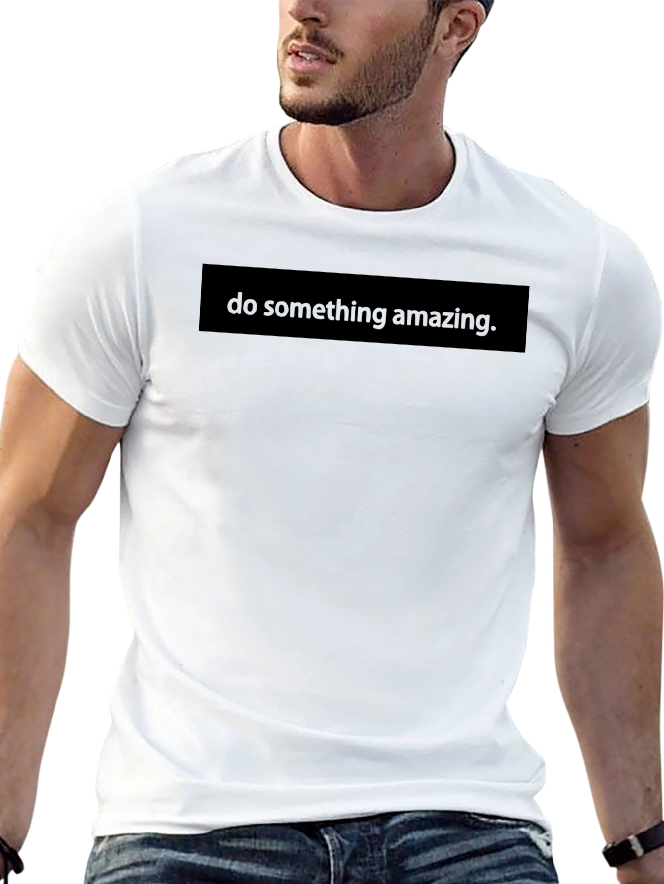 Inspirational Black T-Shirt - Do Something Amazing