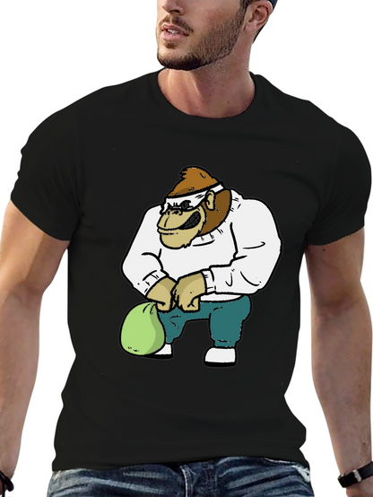 Gorilla Cartoon Graphic T-Shirt