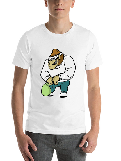Gorilla Cartoon Graphic T-Shirt