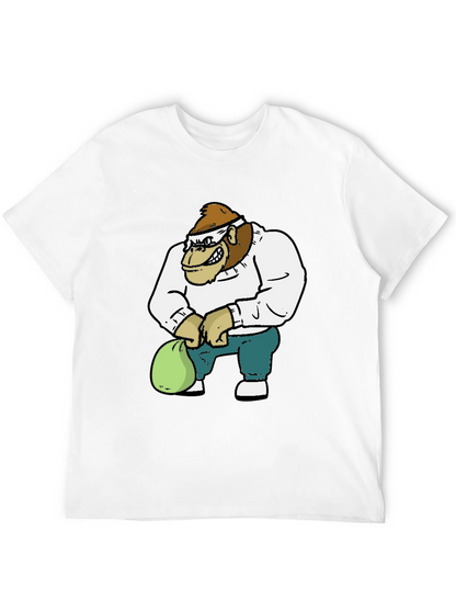 Gorilla Cartoon Graphic T-Shirt