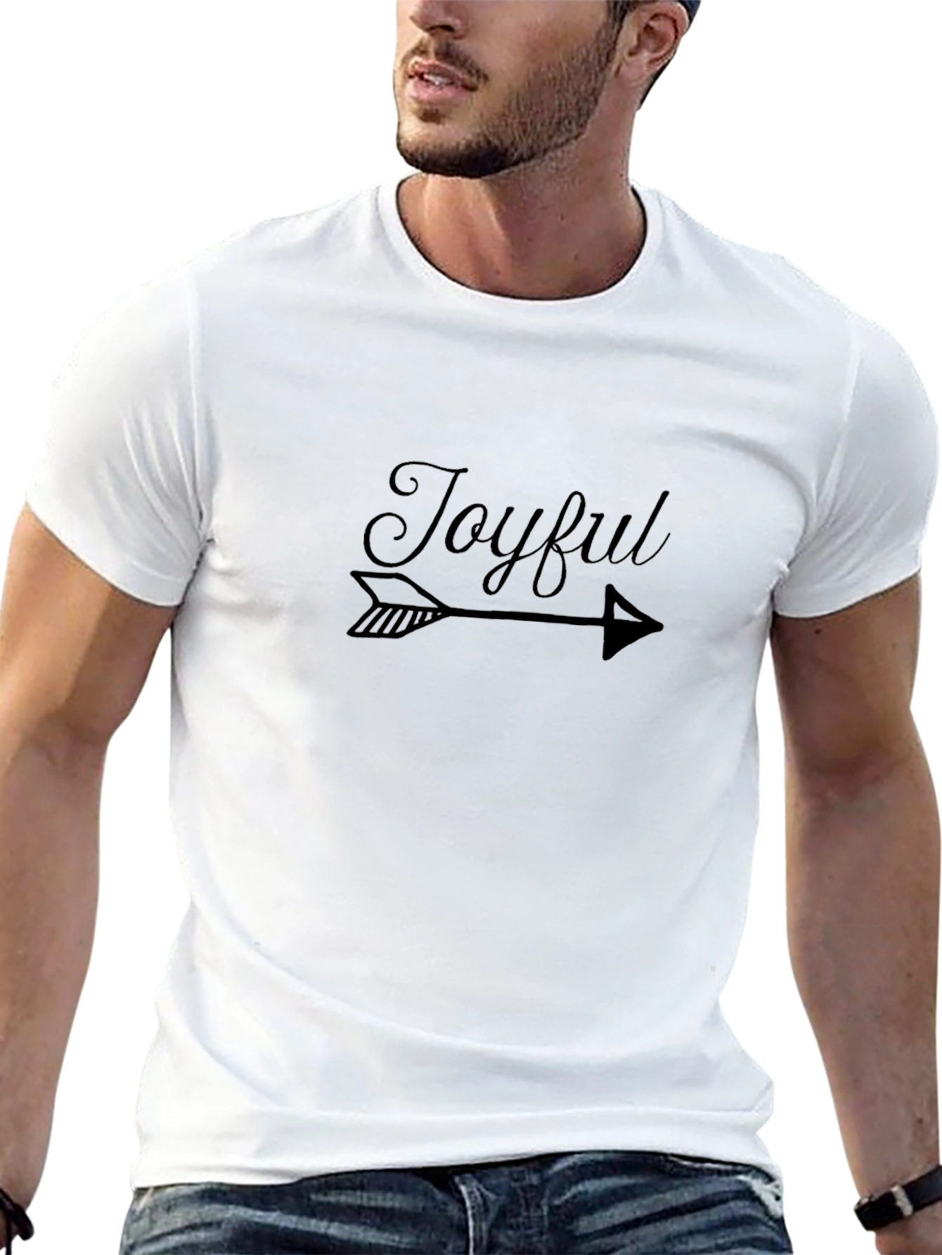 Joyful Arrow Graphic Tee - Black