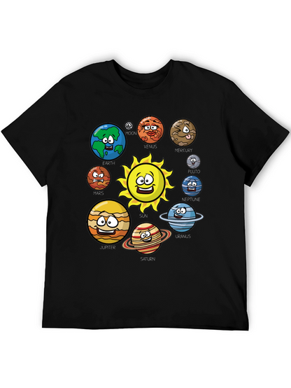 Cartoon Solar System T-Shirt - Planets