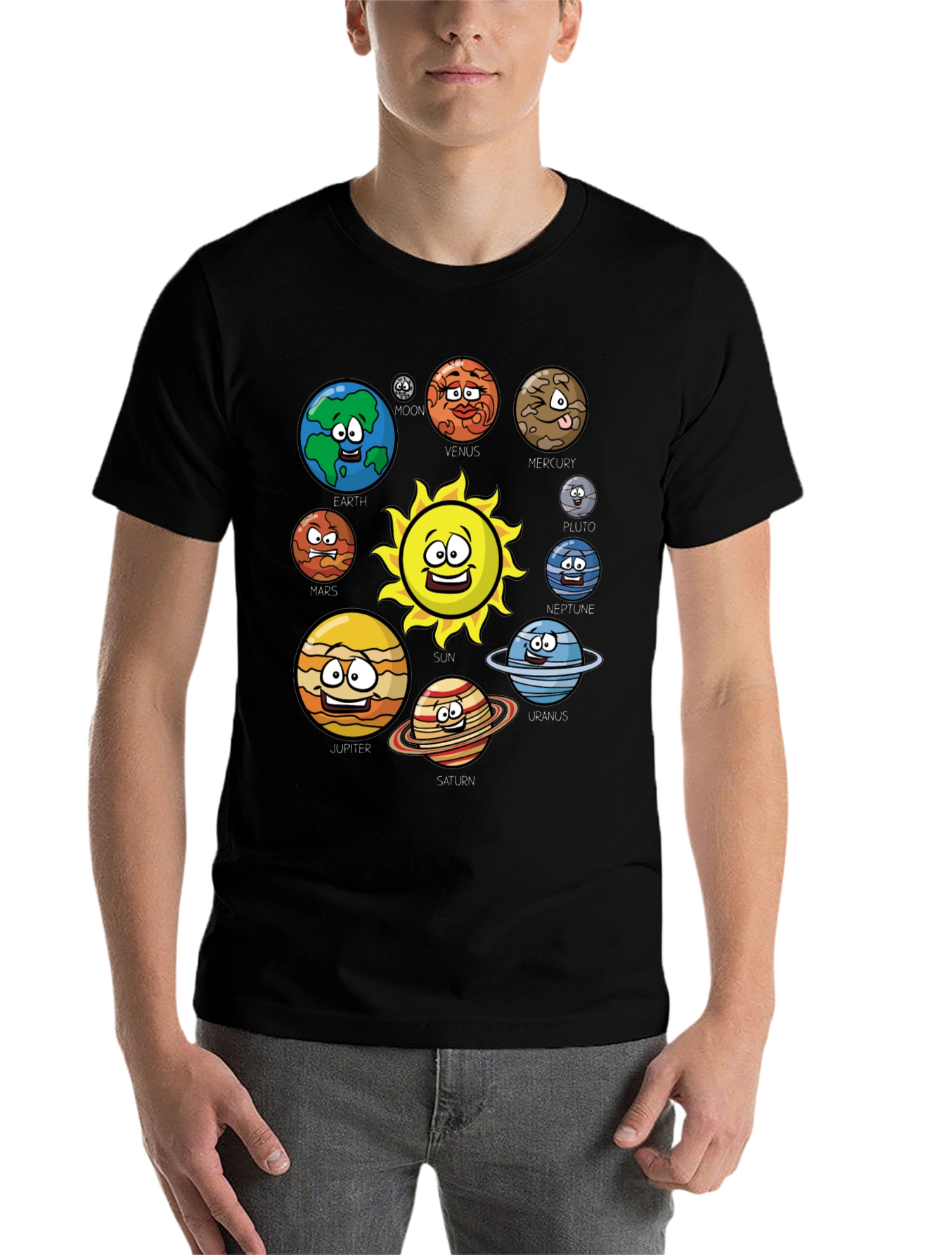 Cartoon Solar System T-Shirt - Planets