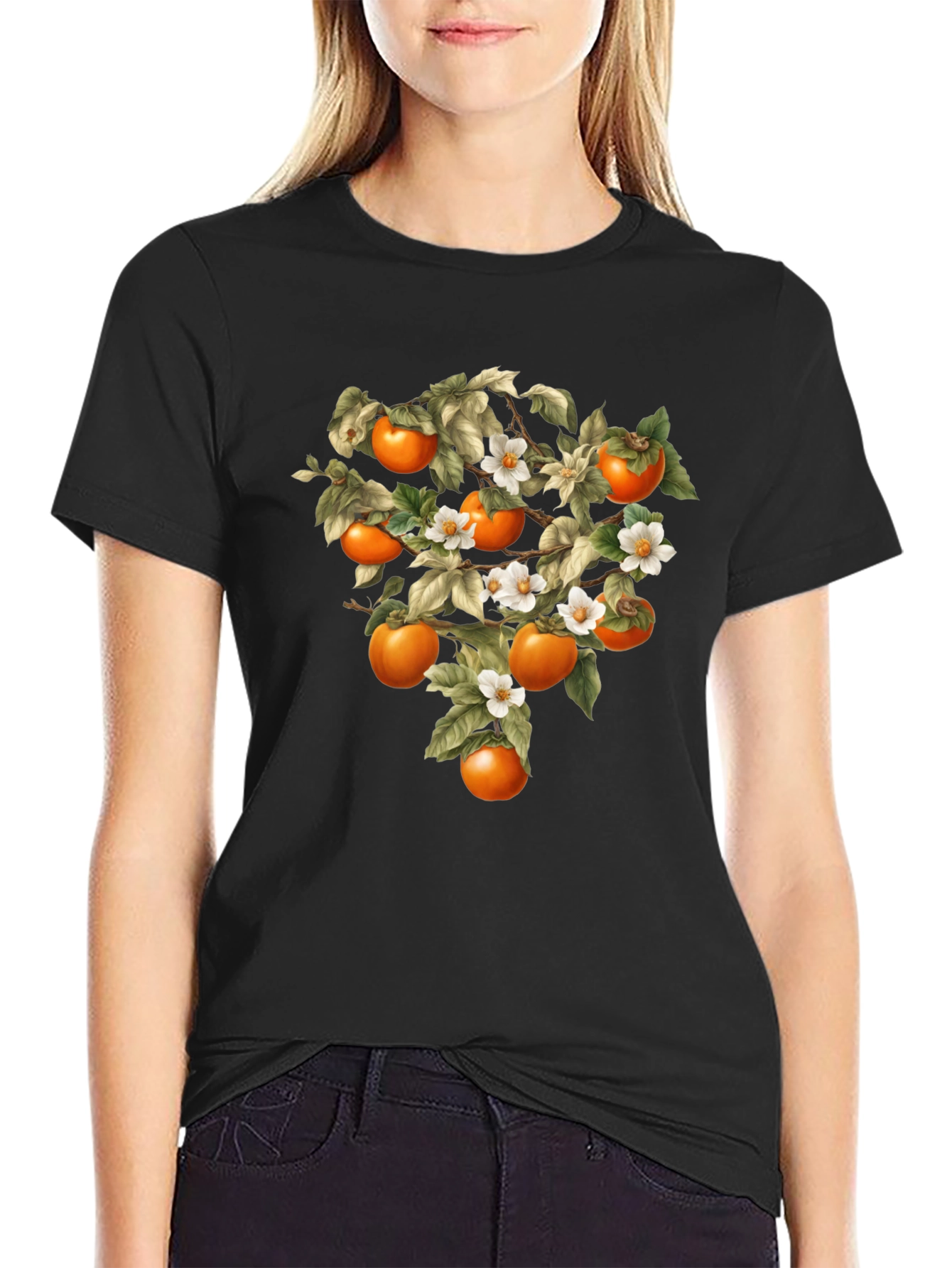 Botanical Persimmon Tree Graphic Tee