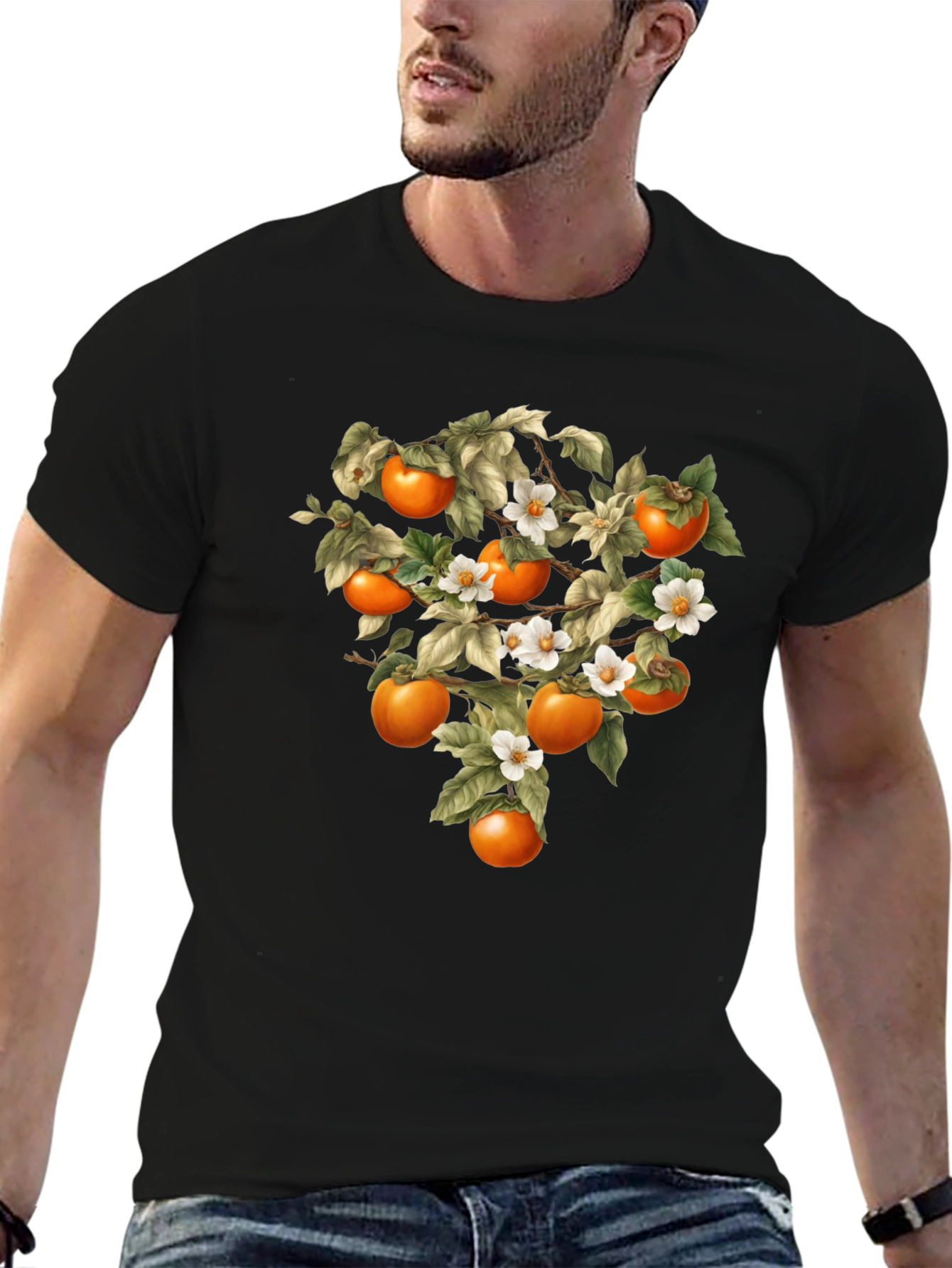 Botanical Persimmon Tree Graphic Tee