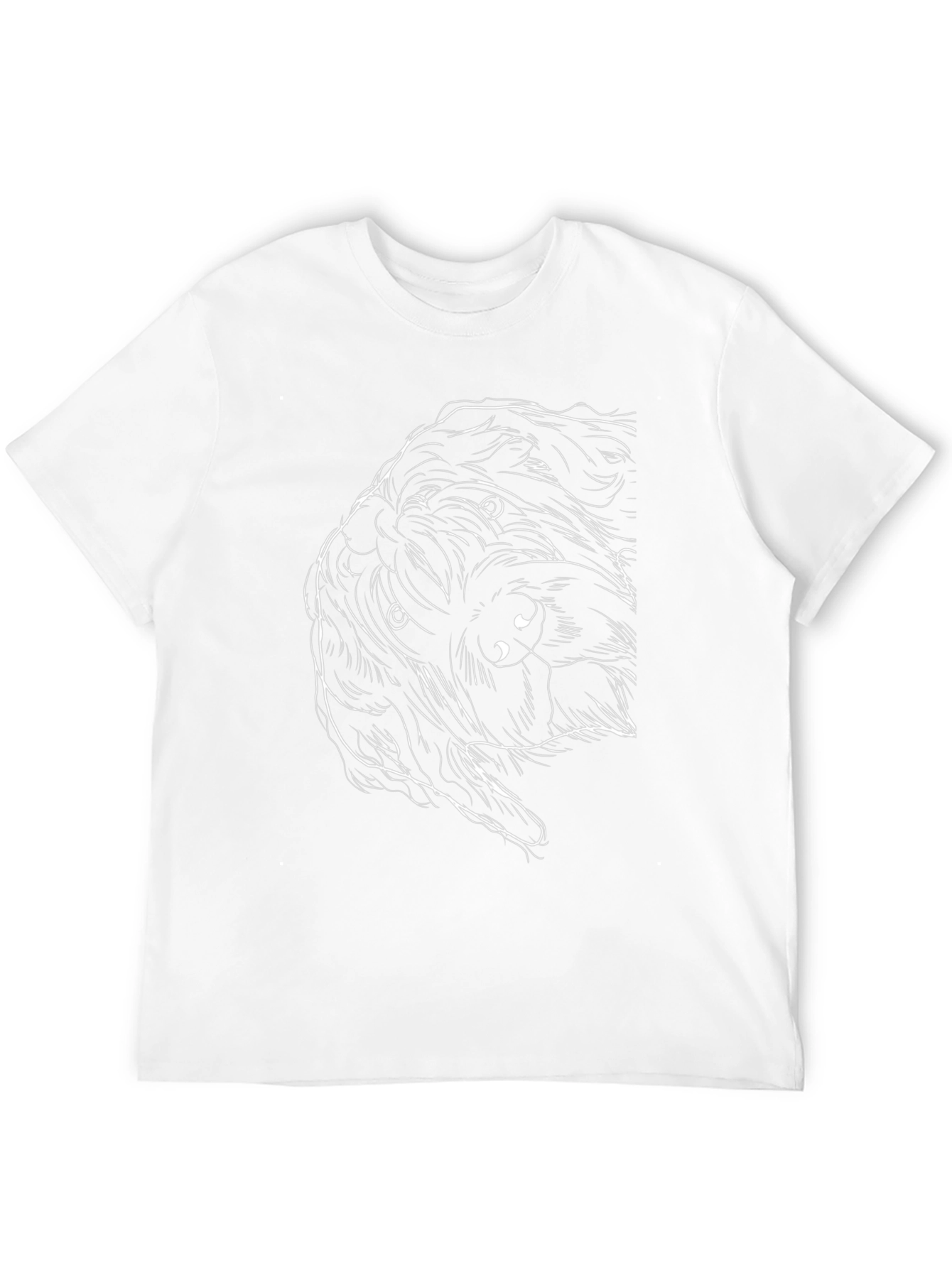 Dog Sketch T-Shirt - Black Cotton Tee