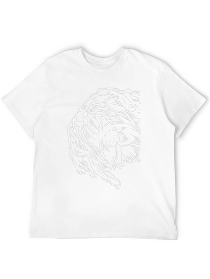 Dog Sketch T-Shirt - Black Cotton Tee