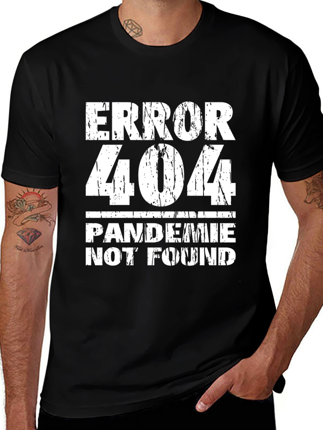 Error 404 Pandemic Not Found Funny Graphic Tee