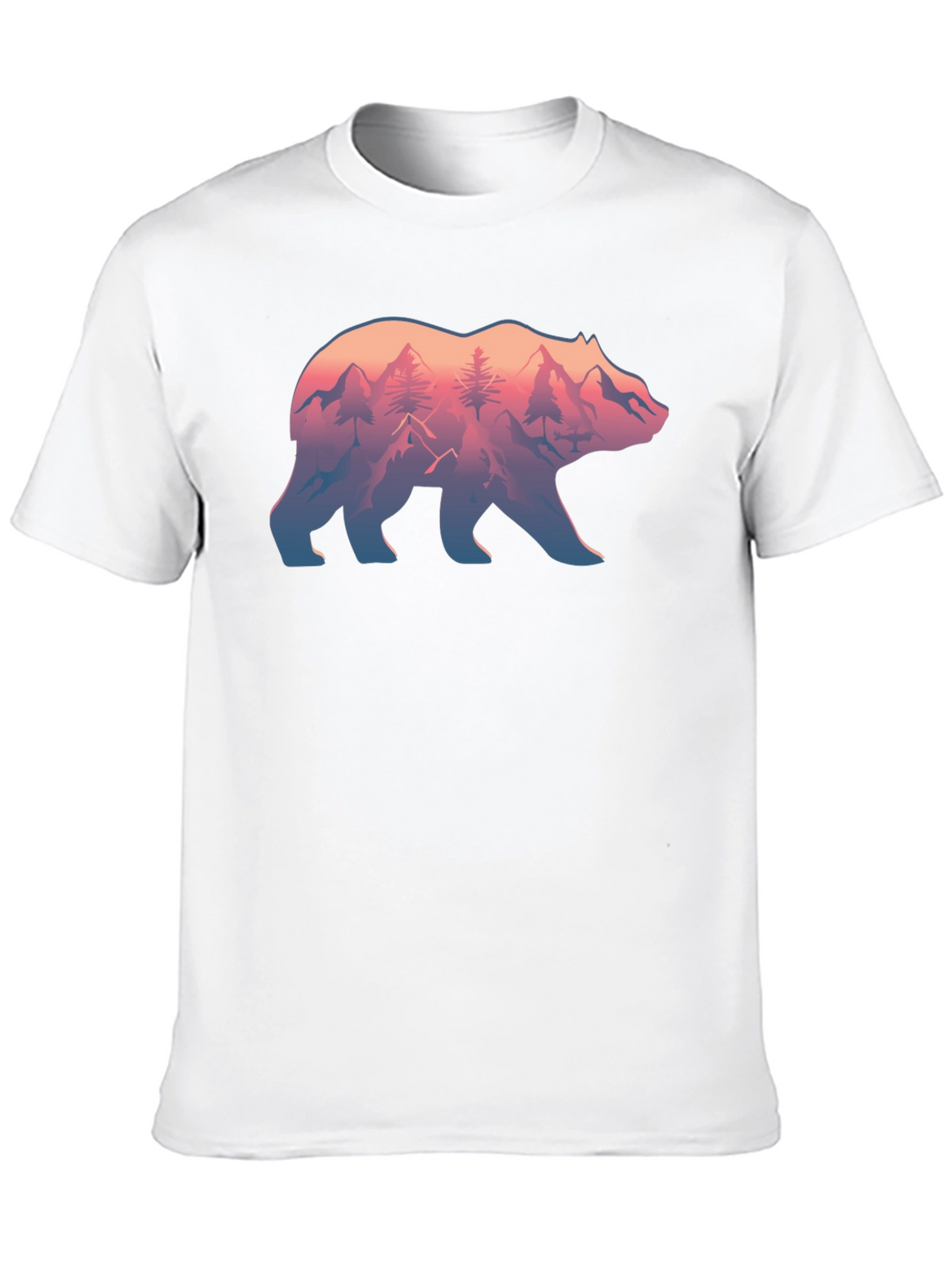 Nature Bear Graphic Tee - Black Unisex Shirt