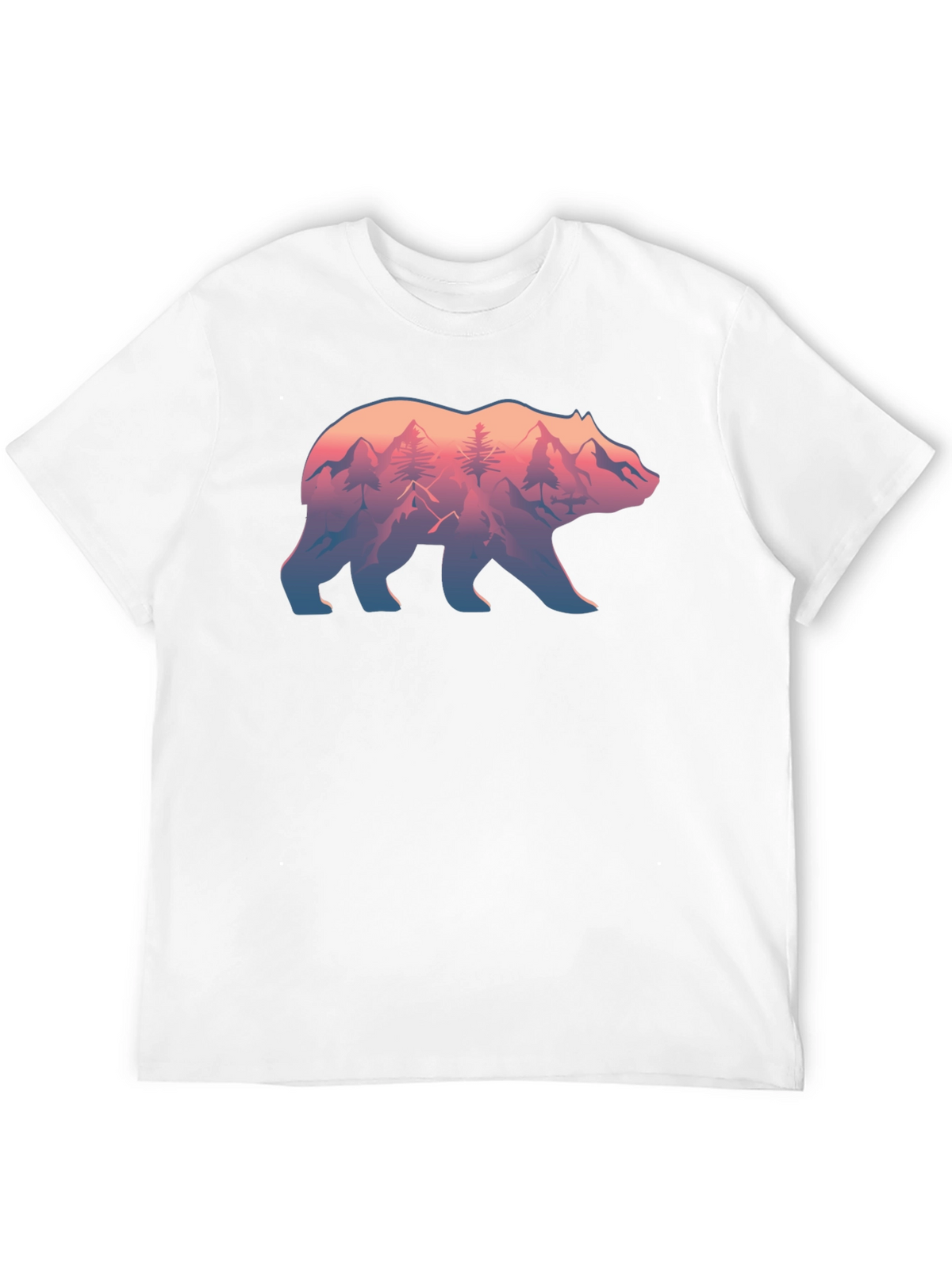Nature Bear Graphic Tee - Black Unisex Shirt