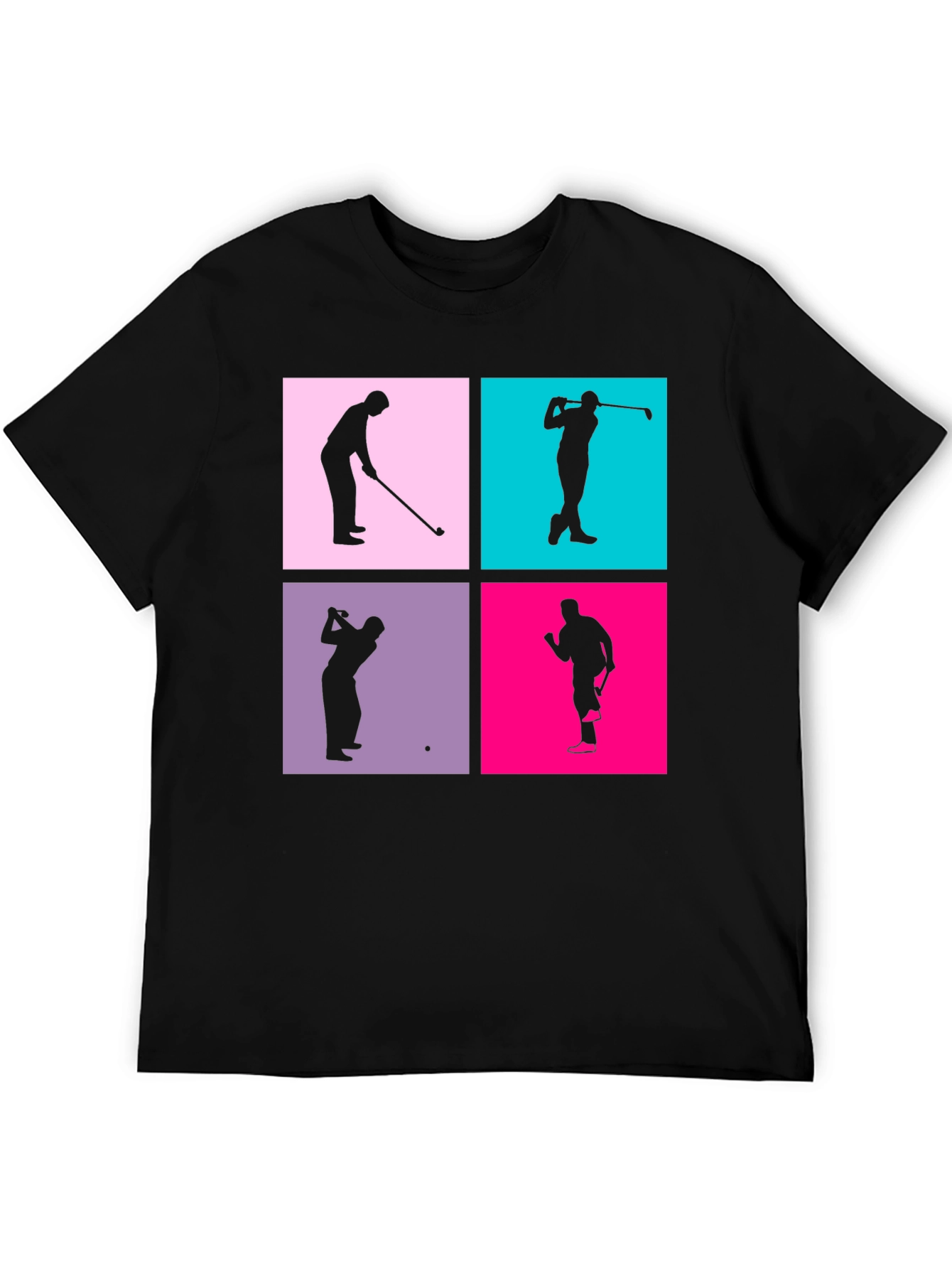 Golf Silhouette Graphic Tee - Mens Black T-Shirt