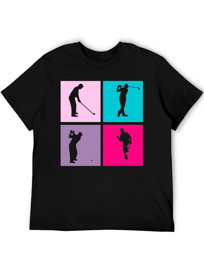 Golf Silhouette Graphic Tee - Mens Black T-Shirt