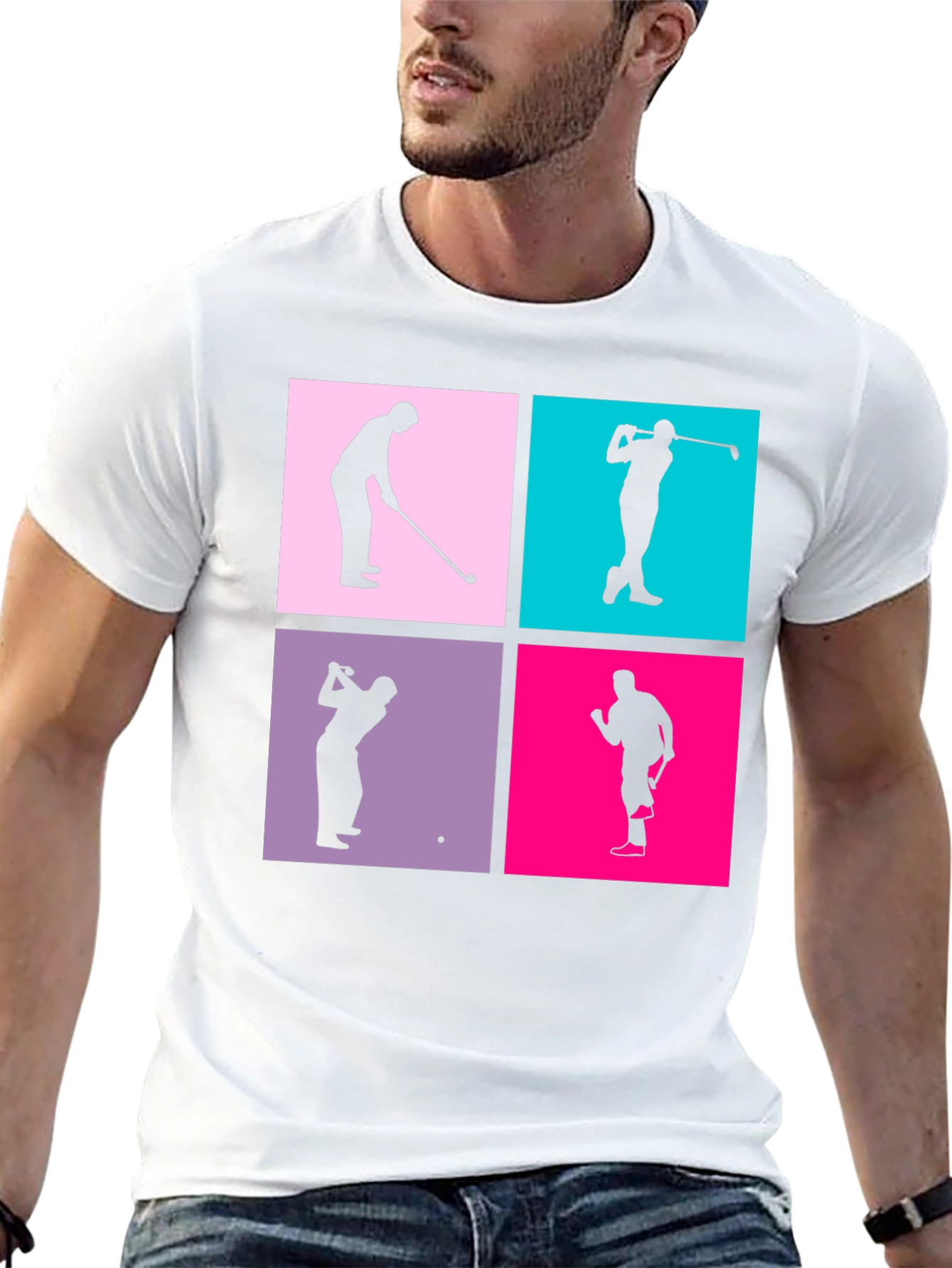 Golf Silhouette Graphic Tee - Mens Black T-Shirt