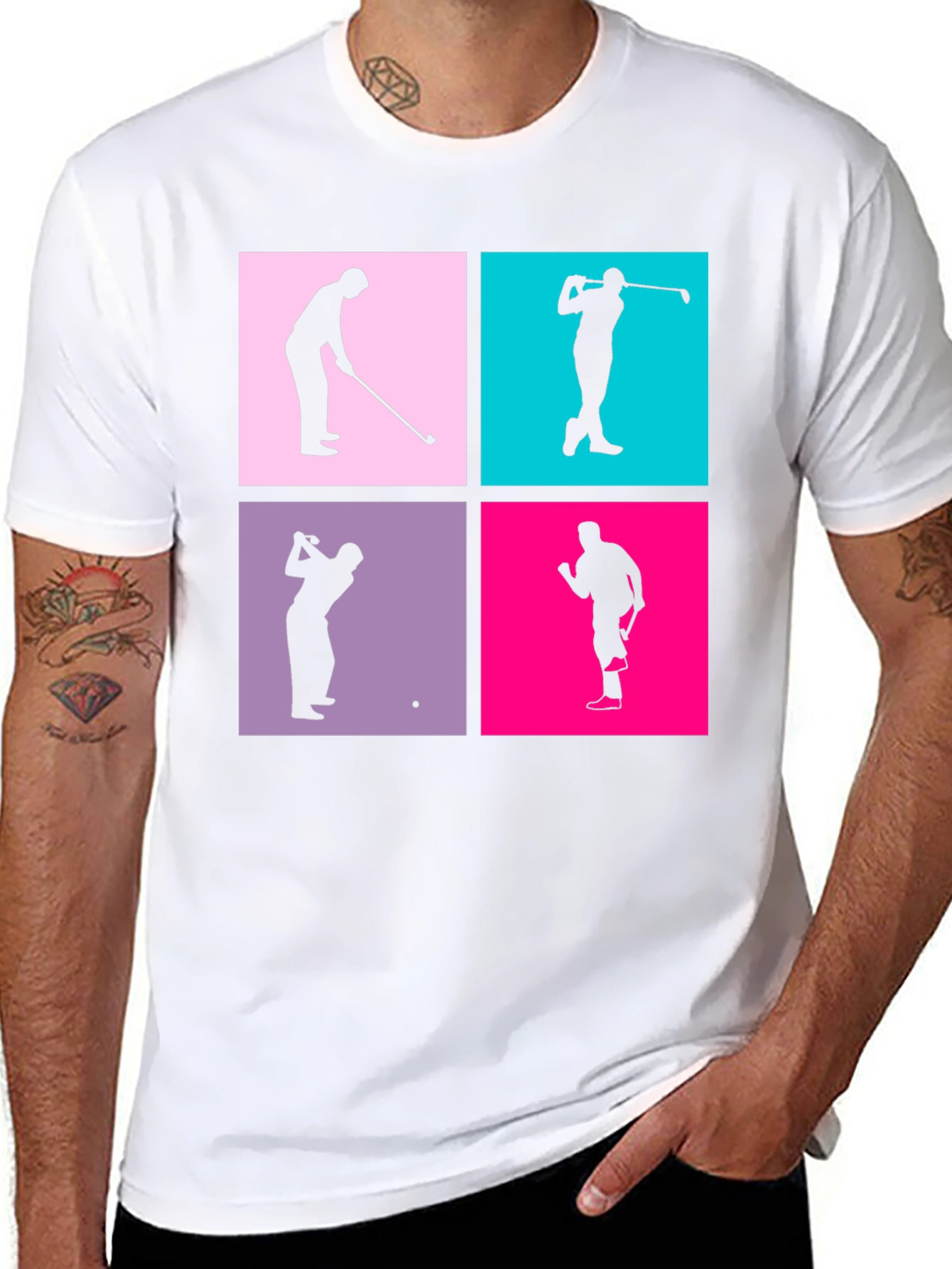 Golf Silhouette Graphic Tee - Mens Black T-Shirt