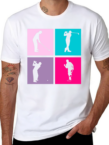 Golf Silhouette Graphic Tee - Mens Black T-Shirt