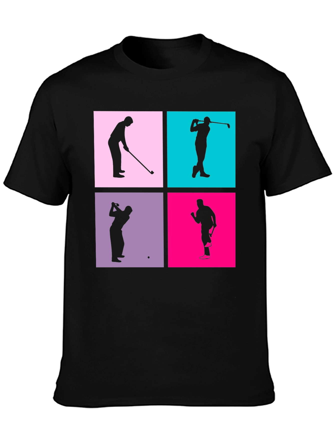 Golf Silhouette Graphic Tee - Mens Black T-Shirt