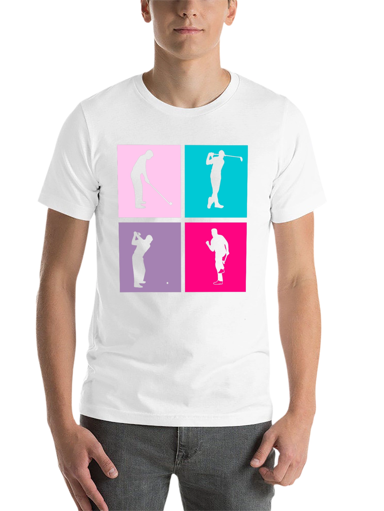 Golf Silhouette Graphic Tee - Mens Black T-Shirt