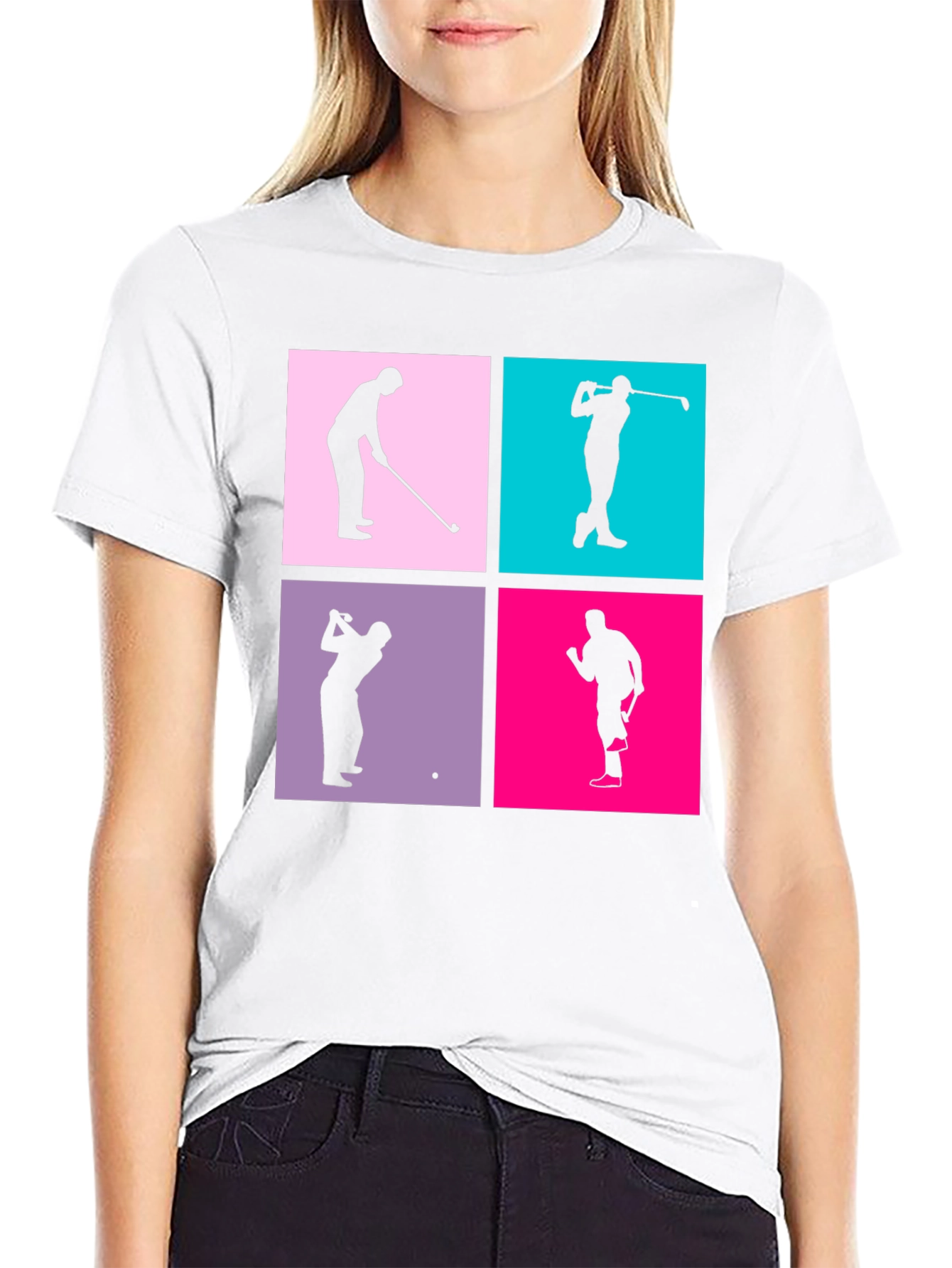 Golf Silhouette Graphic Tee - Mens Black T-Shirt